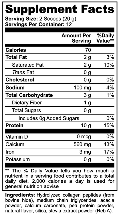 Grass-Fed Collagen Creamer (Vanilla), 8.5 oz
